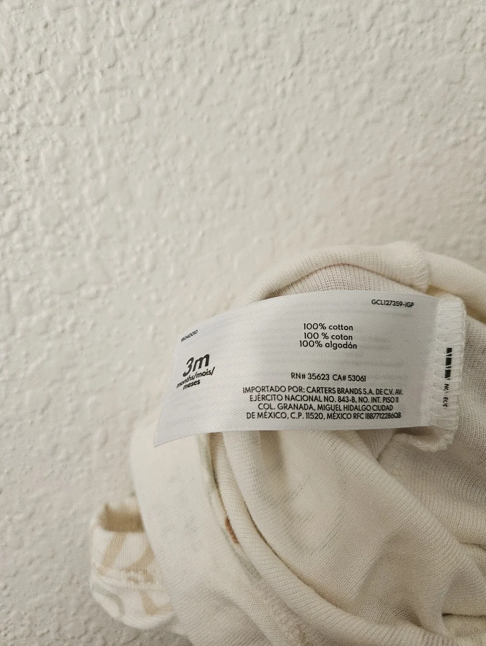 carters animal safari print, 3 months